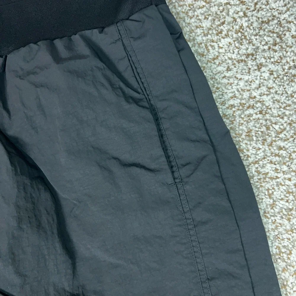 Nike Pants‎ Womens Large Black Nylon Track Straight Leg Gym Workout Sport Icon
